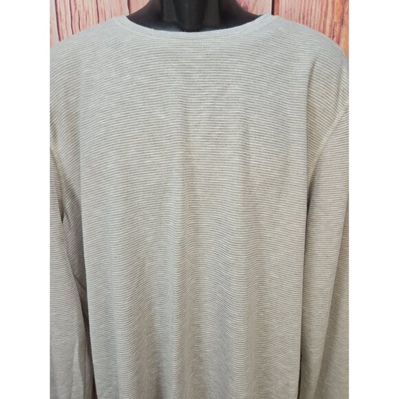 Orvis Classic Collection Long Sleeve Crew Shirt Large Gray Striped - Picture 3 of 8